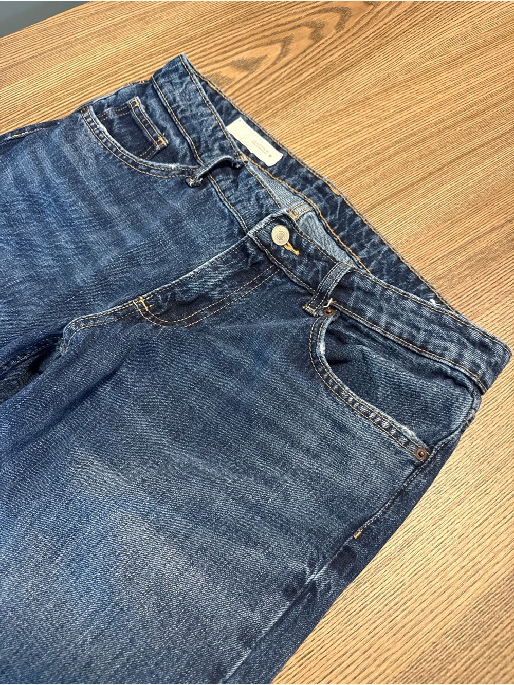 Zara Women's Dark Blue baggy Jeans
